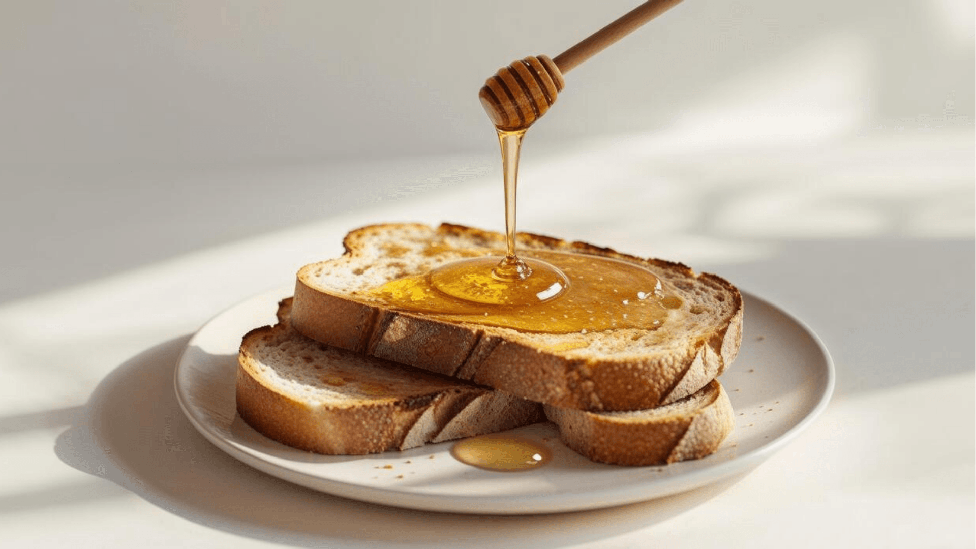 Anleitung um echten Honig erkennen zu können beim Frühstück