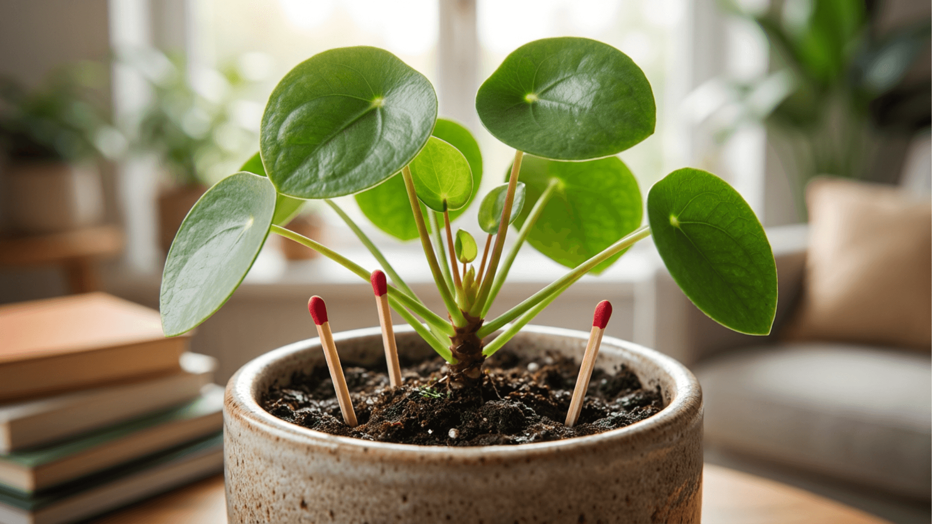 Streichhölzer in Blumentopf gegen Trauermücken Hack