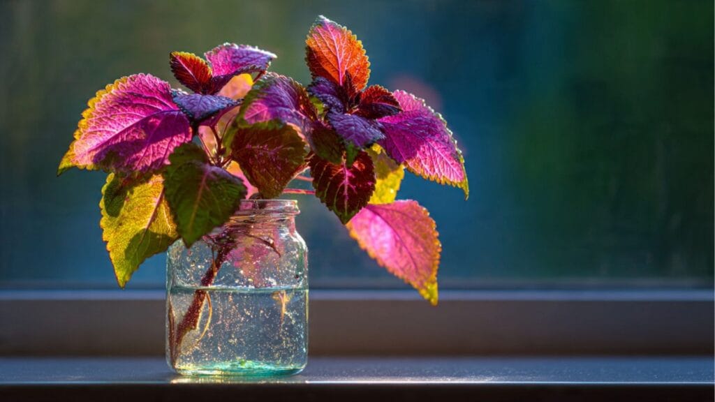Bunte Buntnessel (Coleus) im Glas – Farbenfrohe Hydrokultur ohne Erde